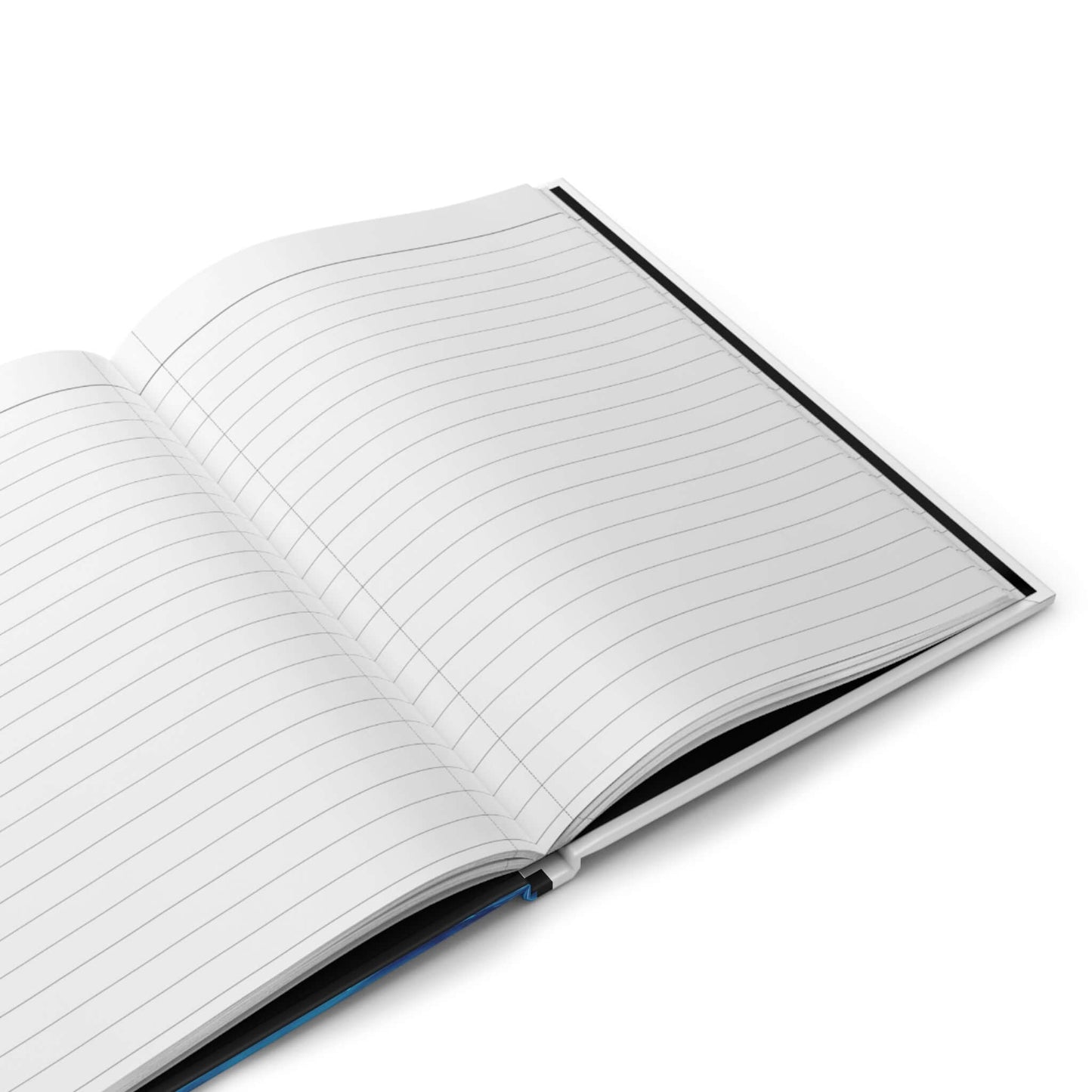 Open pages of a lined Vibrant Jellyfish Journal - 'Let Your Life Be Beautiful'.