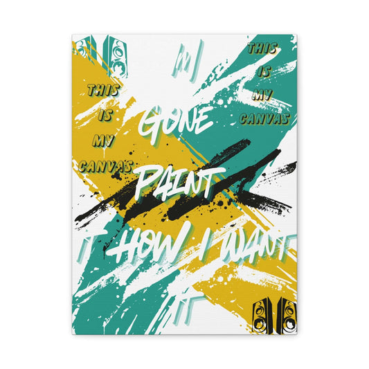 Expressive brushstroke wall art canvas for creative spaces