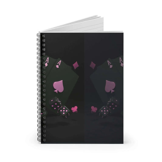 Poker Themed Spiral Notebook With Ruled Lines For Gamers Students Professionals Ideal For Notes And Journaling - One OF One CreaXtions