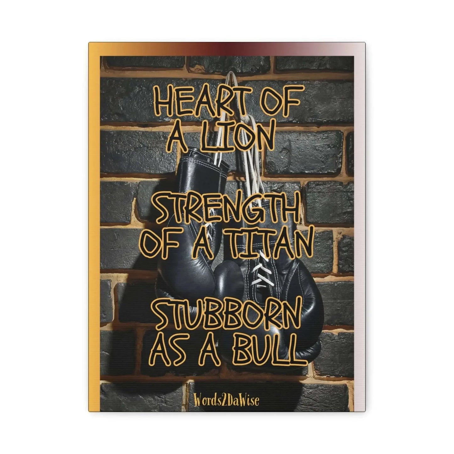 Boxing Motivational Canvas Art For Gym And Home Office Wall Decor Strength Resilience And Focus - One OF One CreaXtions