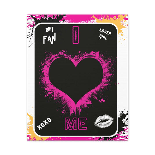 Pink Grunge Heart Canvas Print — Matte Stretched Wall Art