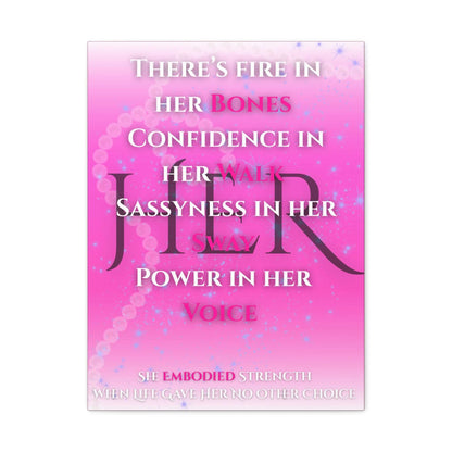 Pink 'Her Power' Inspirational Wall Canvas — Feminine Motivational Art