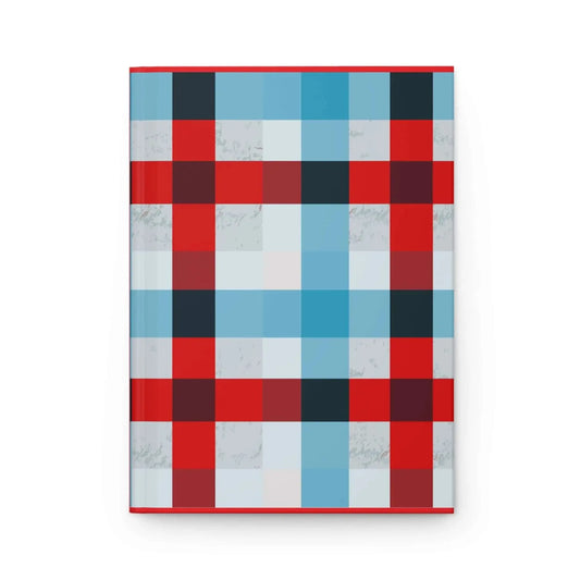 Plaid Hardcover Journal Red and Blue Buffalo Check Notebook with 150 Lined Pages and Sewn Casebound - One OF One CreaXtions