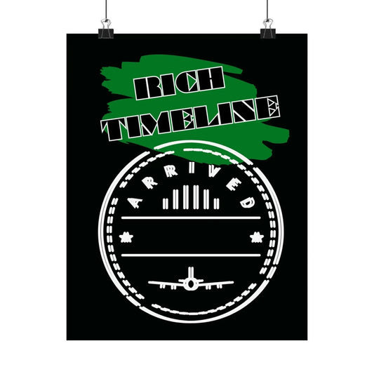 Rich Timeline Arrival Stamp Travel Wall Art Matte Poster Vintage Passport Inspired Giclee Print - One OF One CreaXtions
