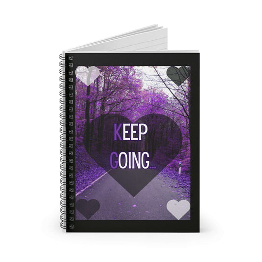 Motivational Spiral Notebook - Keep Going Design
