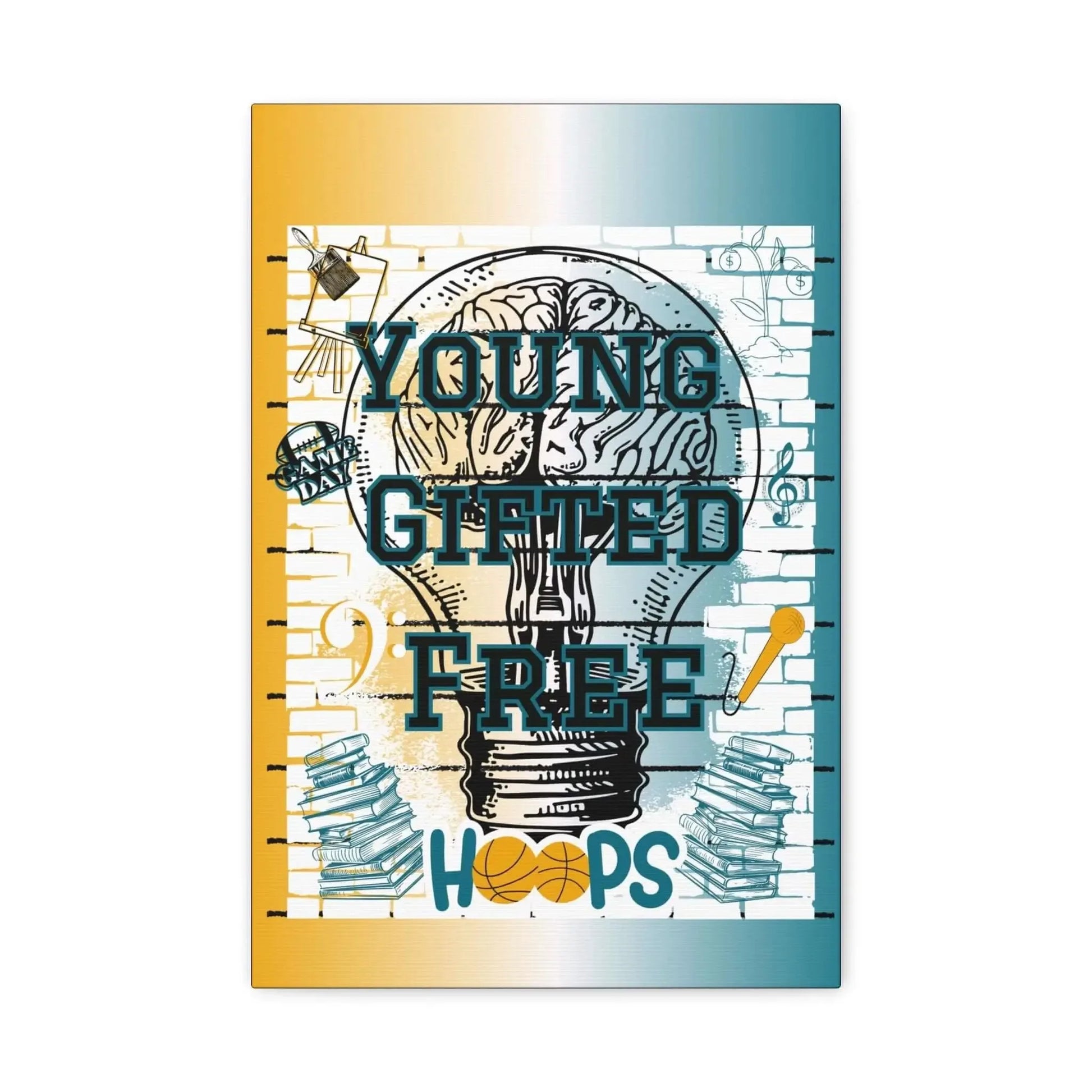 GIFTED WALL ART -Young, Gifted & Free - One OF One CreaXtions