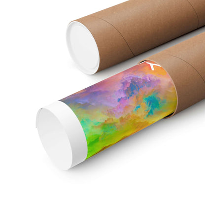 Motivational Matte Poster — "Worry Less, Create More" Colorful Vertical Art