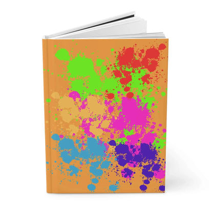 Color Splash Hardcover Journal Matte Laminated Cover Bright Paint Splatters Notebook For Artists And Creatives - One OF One CreaXtions