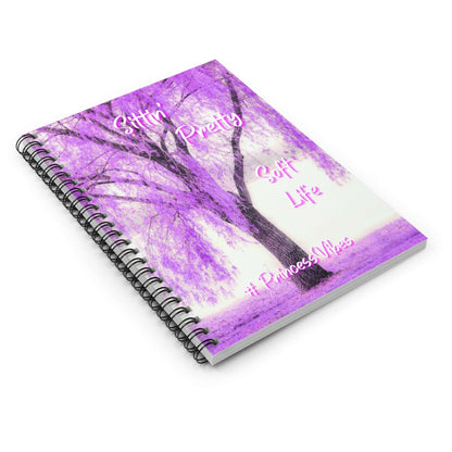 Purple Inspirational Spiral Notebook - "Sittin' Pretty, Soft Life"