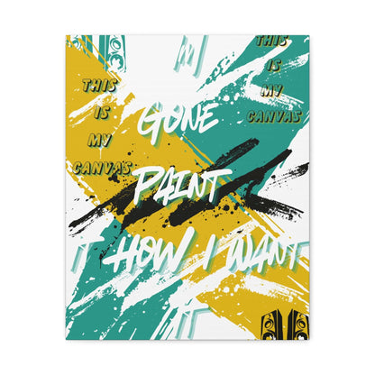 Expressive brushstroke wall art canvas for creative spaces