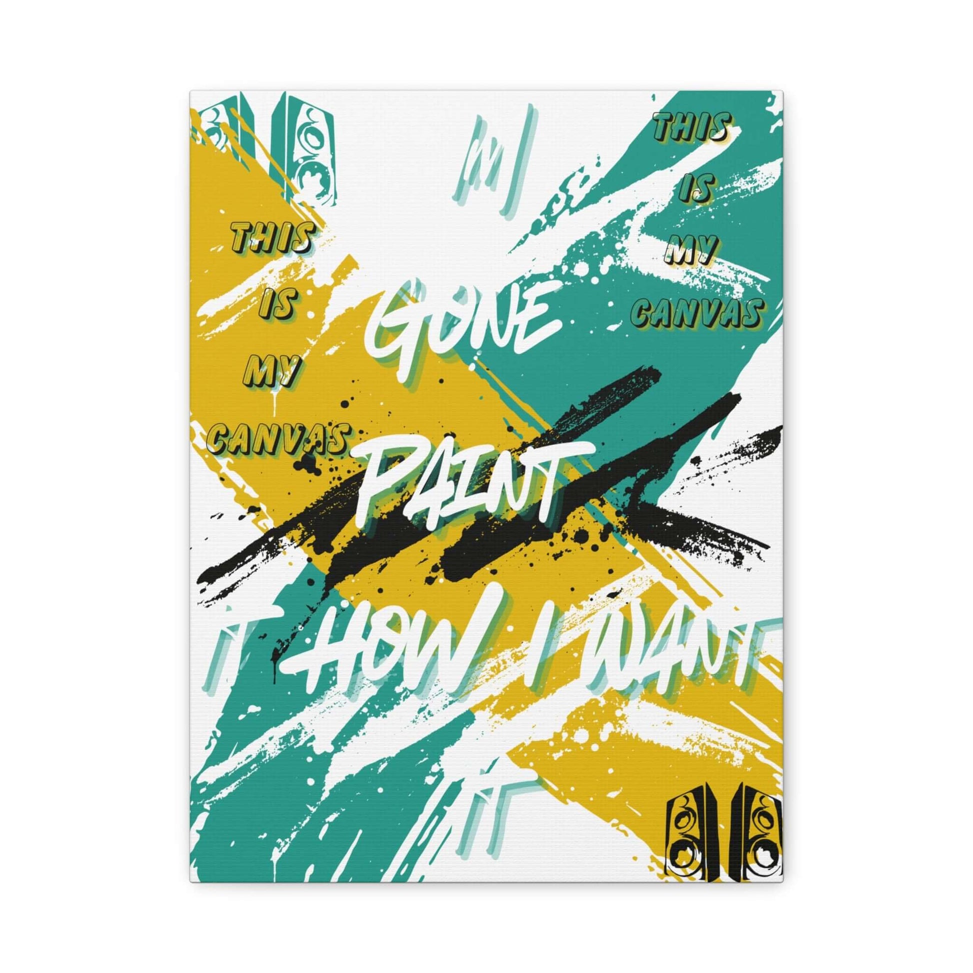 Expressive brushstroke wall art canvas for creative spaces