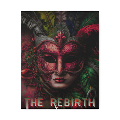 Venetian Mask Canvas Art — "The Rebirth" Gothic Masquerade Wall Decor