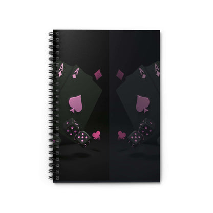Poker-Themed Spiral Notebook - Ruled Lines for Gamers
