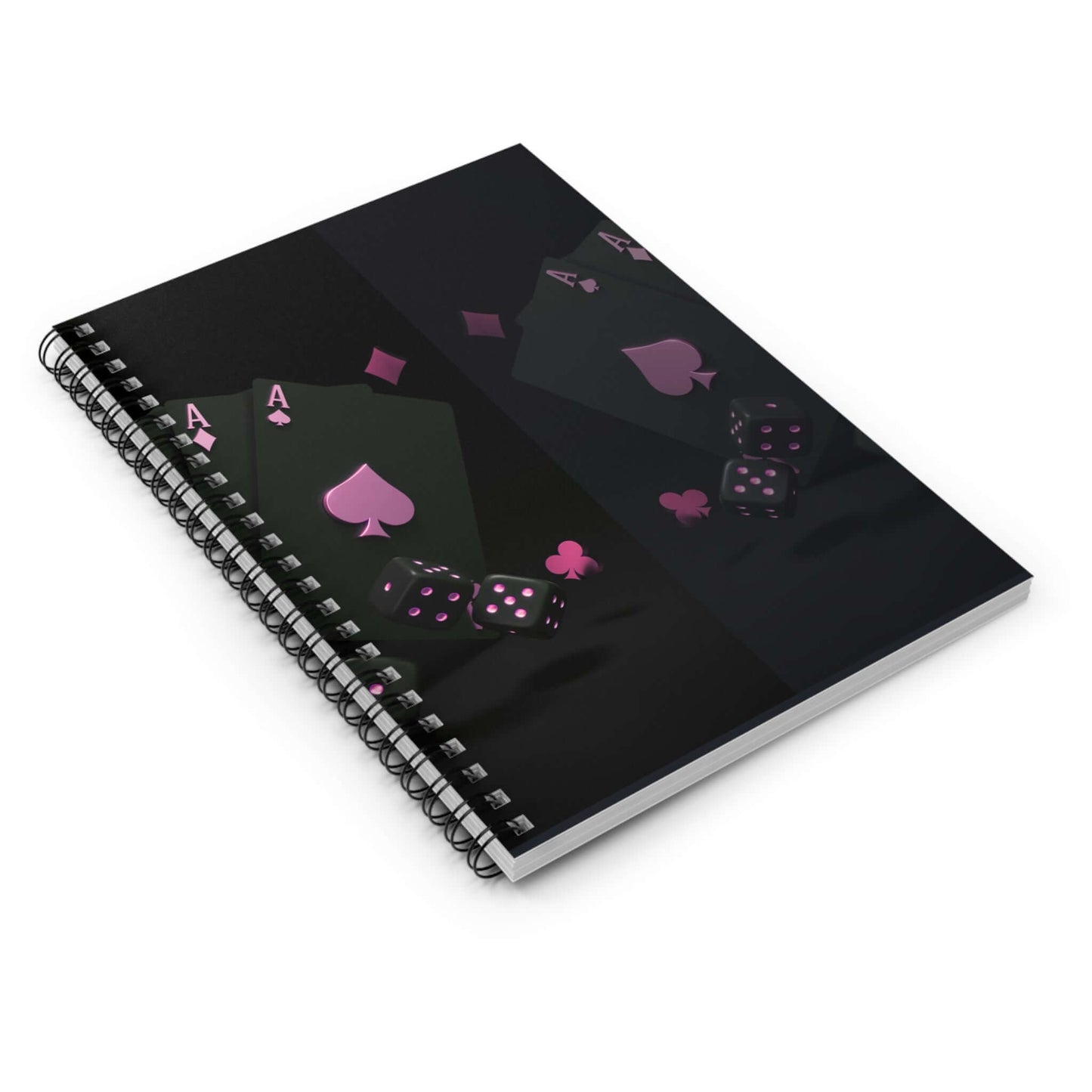 Poker-Themed Spiral Notebook - Ruled Lines for Gamers