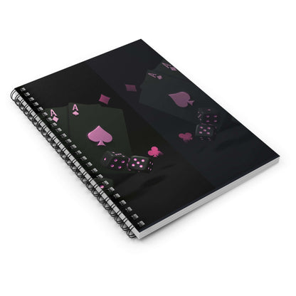 Poker-Themed Spiral Notebook - Ruled Lines for Gamers