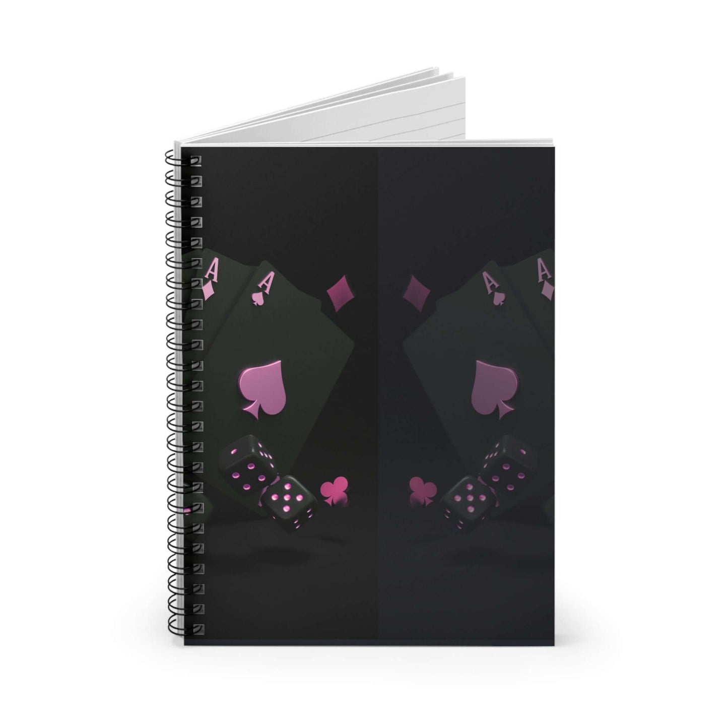 Poker-Themed Spiral Notebook - Ruled Lines for Gamers