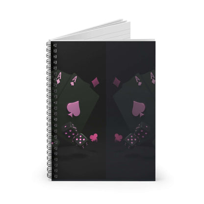 Poker-Themed Spiral Notebook - Ruled Lines for Gamers
