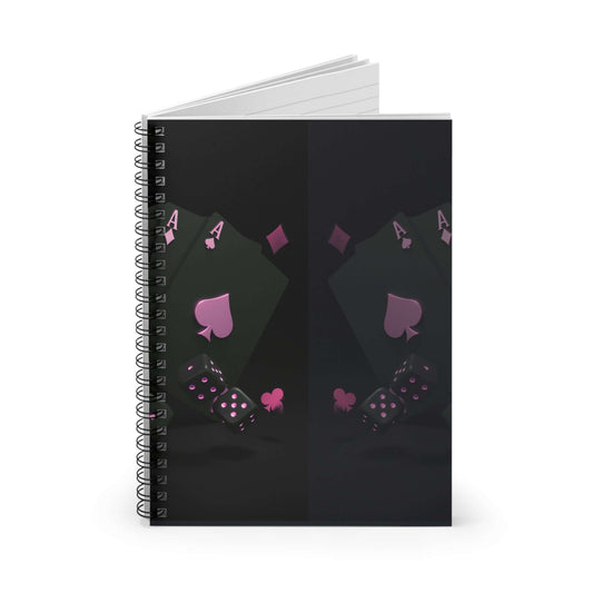 Poker-Themed Spiral Notebook - Ruled Lines for Gamers