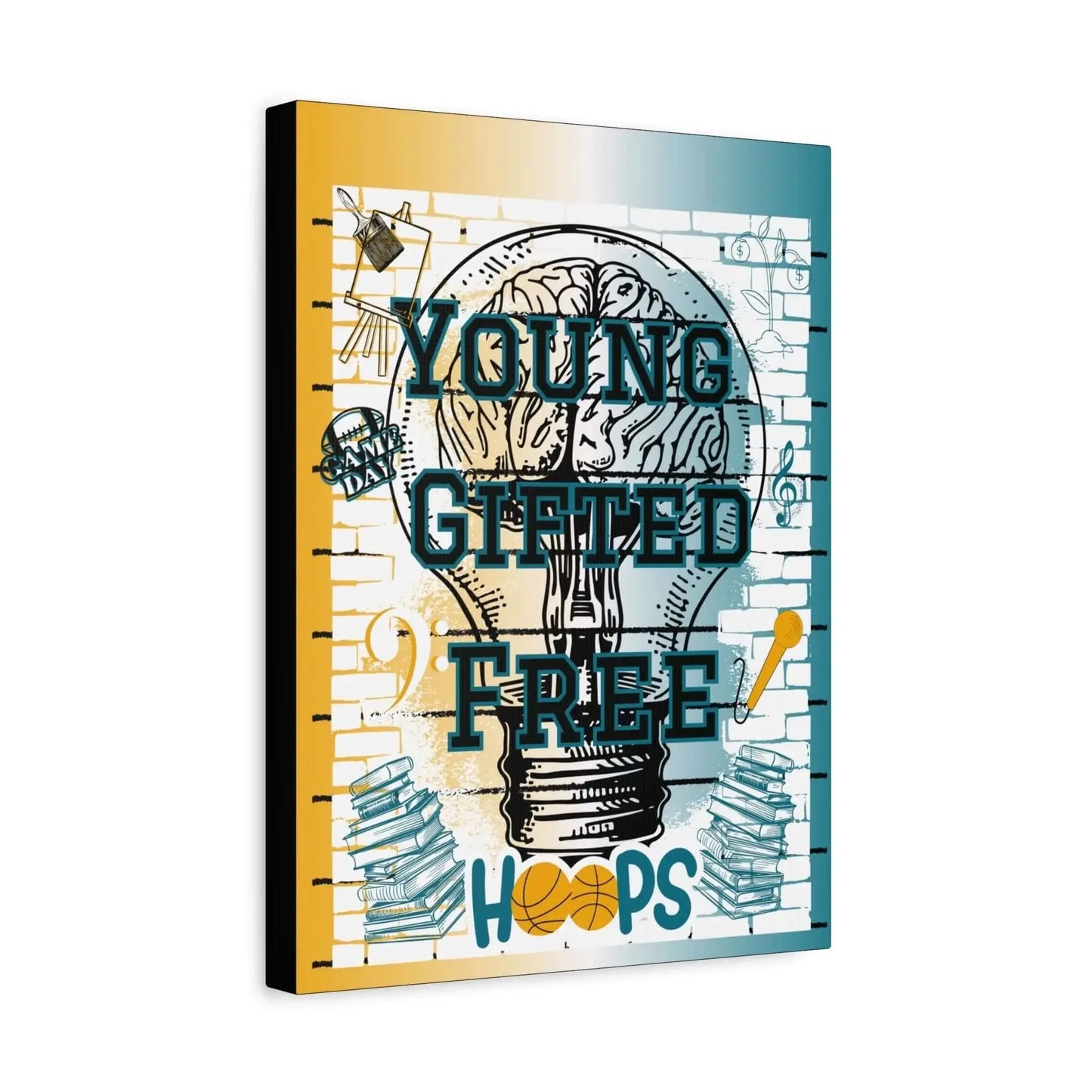 GIFTED WALL ART -Young, Gifted & Free - One OF One CreaXtions