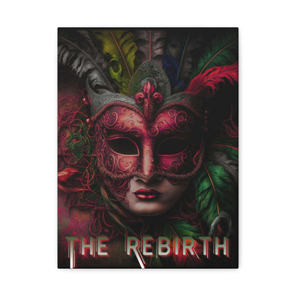 Venetian Mask Canvas Art — "The Rebirth" Gothic Masquerade Wall Decor