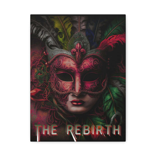 Venetian Mask Canvas Art — "The Rebirth" Gothic Masquerade Wall Decor