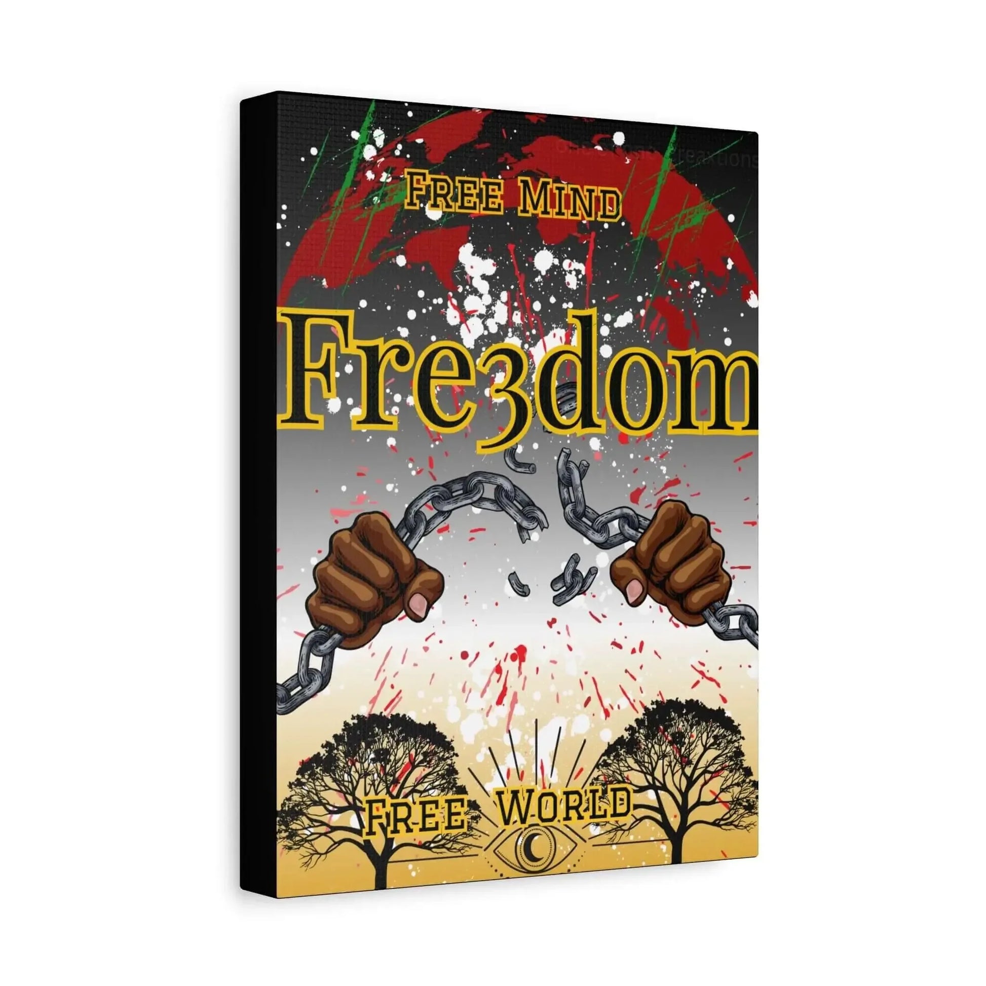 Freedom Motivational Canvas Art Vertical Wall Decor Reduces Glare Inspiring Empowerment 9 By 12 And 12 By 16 - One OF One CreaXtions