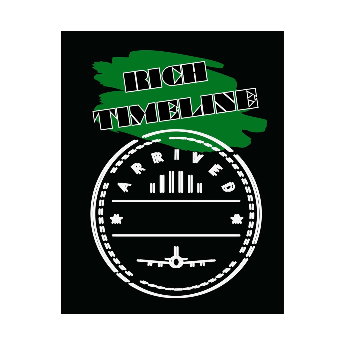 Matte Poster — "Rich Timeline" Arrival Stamp Travel Wall Art