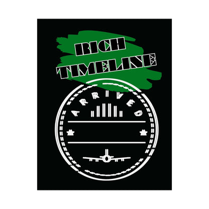 Matte Poster — "Rich Timeline" Arrival Stamp Travel Wall Art
