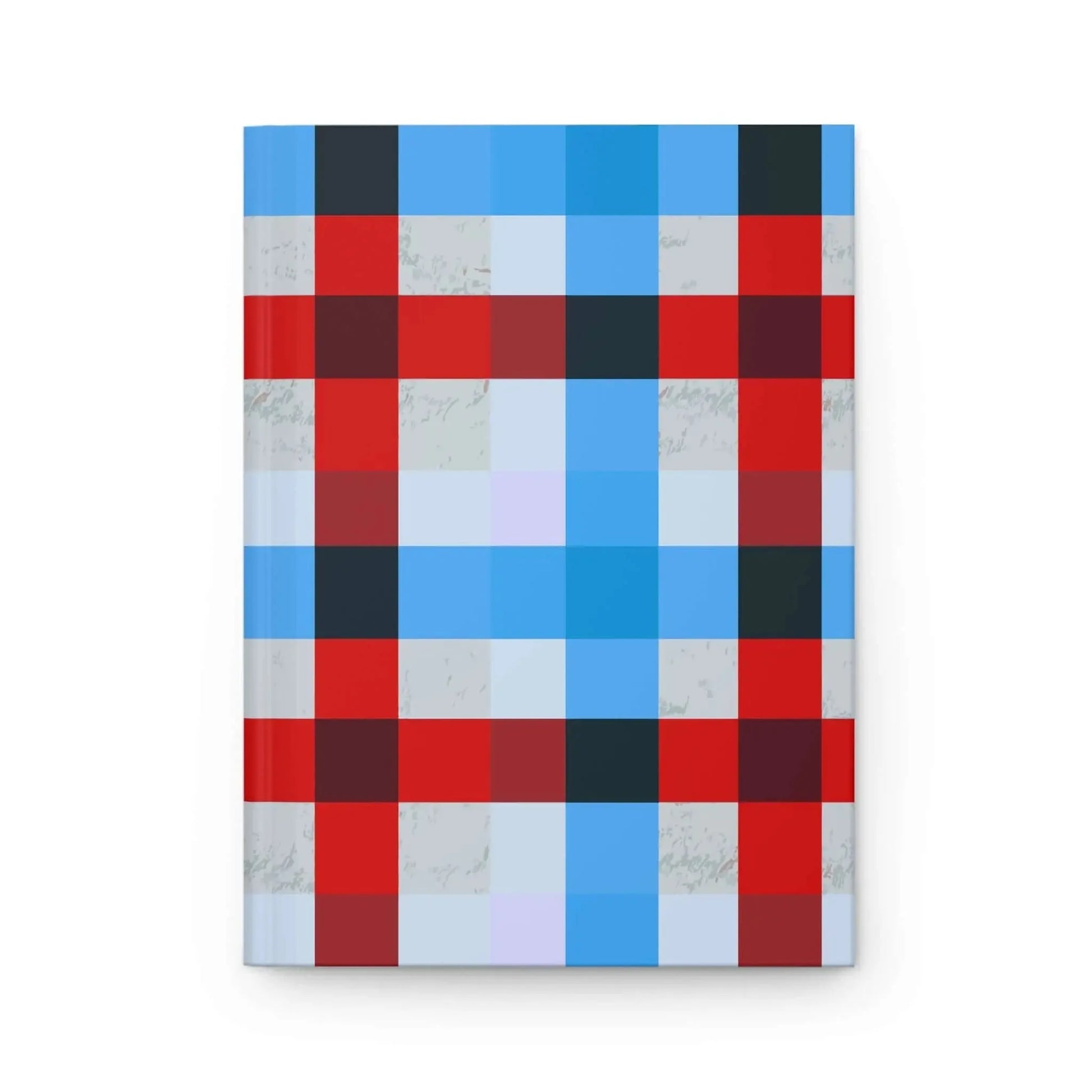 Plaid Hardcover Journal Red and Blue Lined Pages Notes School Gifts Matte Finish - One OF One CreaXtions