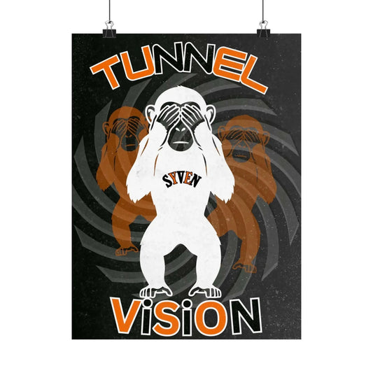 Tunnel Vision Monkey Poster Retro Matte Vertical Wall Art Bold Retro Decor For Modern Interiors - One OF One CreaXtions