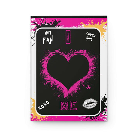 Self-love journal Heart -Graffiti hardcover journal with colorful design and motivational phrases.