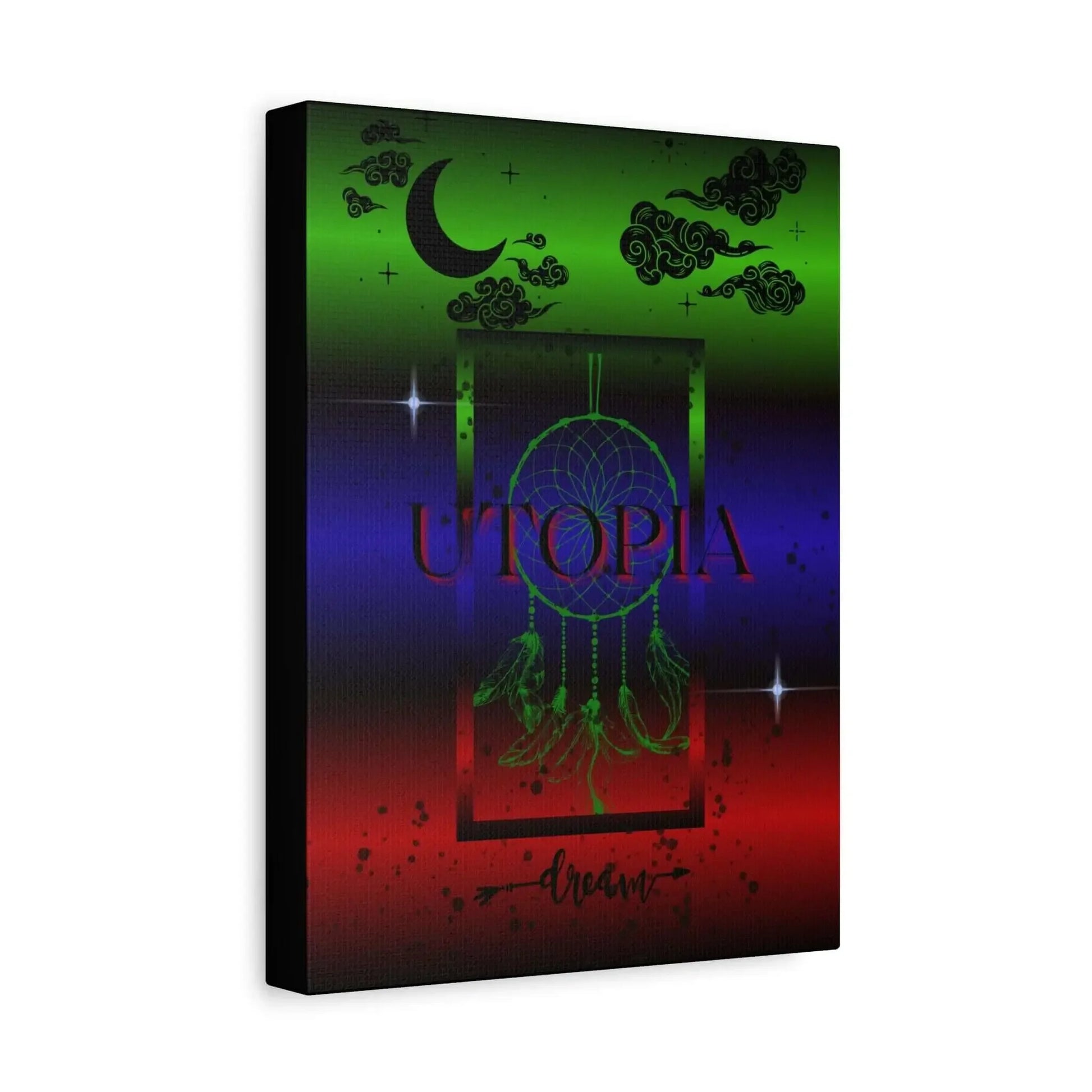 Dreamy Utopia Canvas Art Print Matte Finish Wall Art for Living Room Bohemian Contemporary Eclectic Decor - One OF One CreaXtions