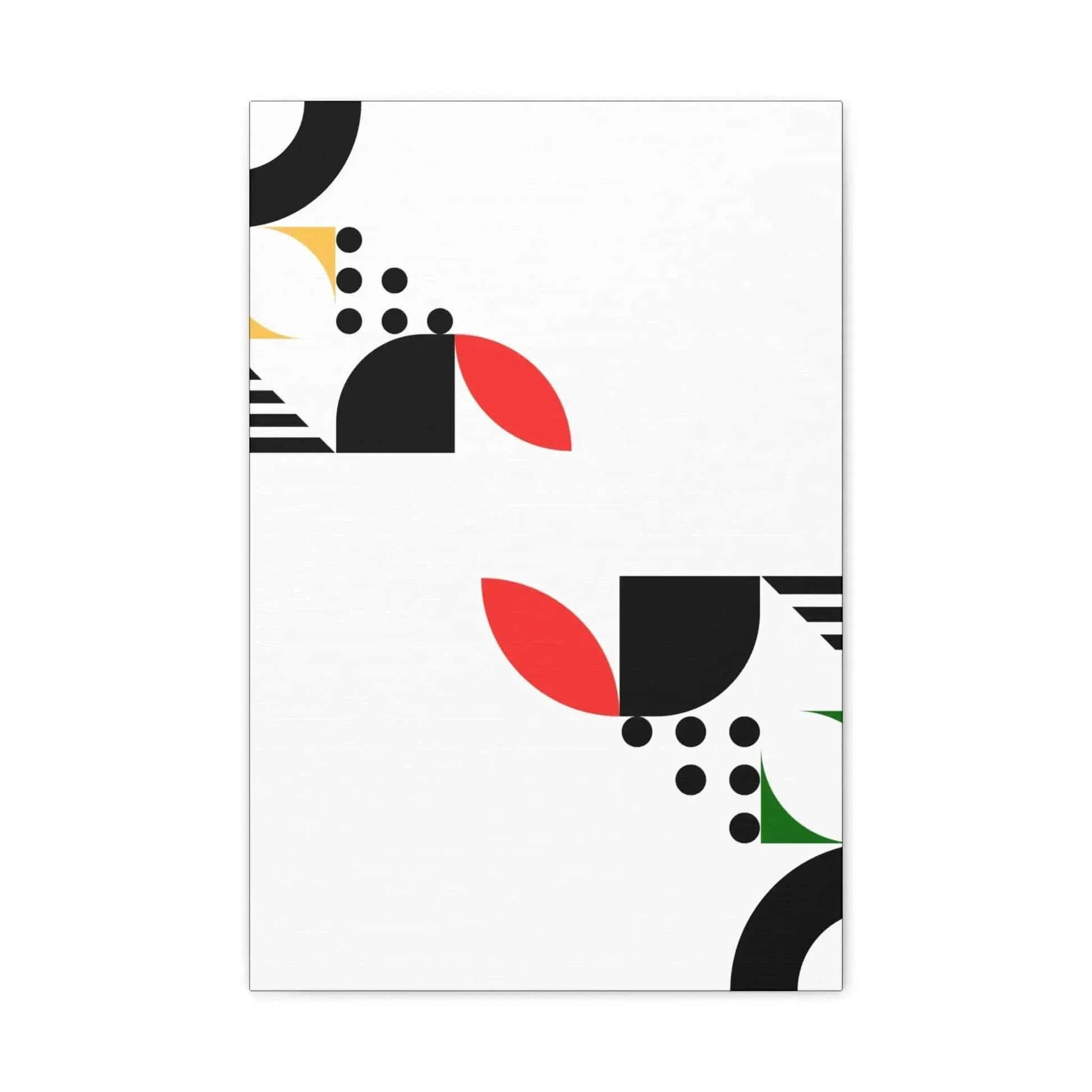 Modern Geometric Canvas Print Abstract Red Black Corner Art For Living Room Wall Decor - One OF One CreaXtions