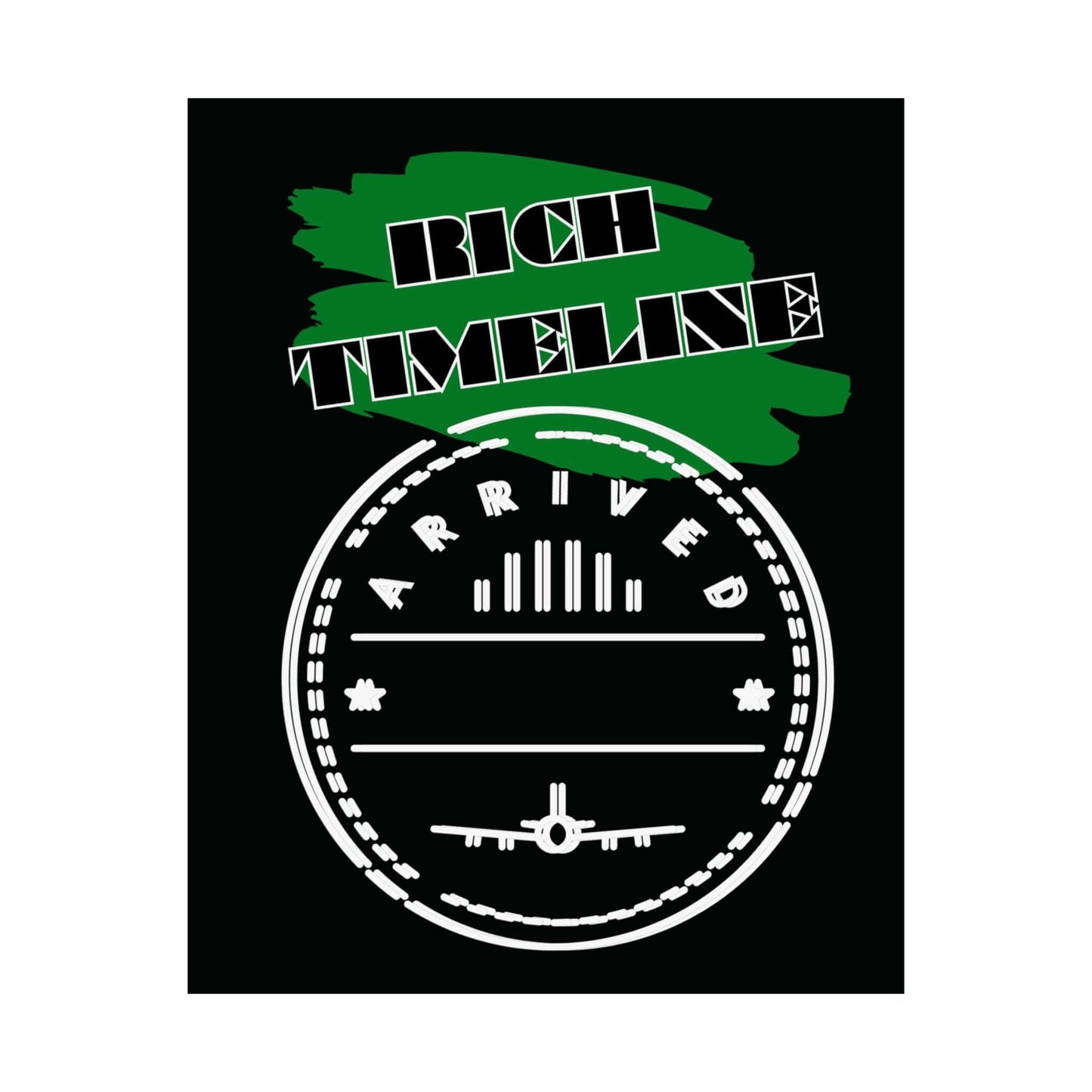 Matte Poster — "Rich Timeline" Arrival Stamp Travel Wall Art